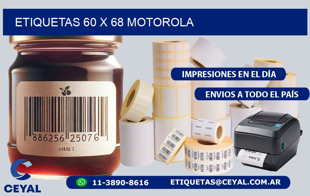 ETIQUETAS 60 x 68 MOTOROLA