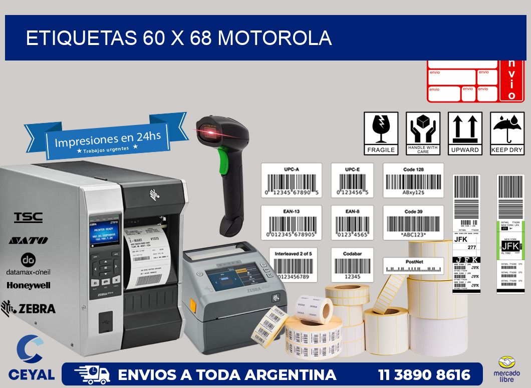 ETIQUETAS 60 x 68 MOTOROLA