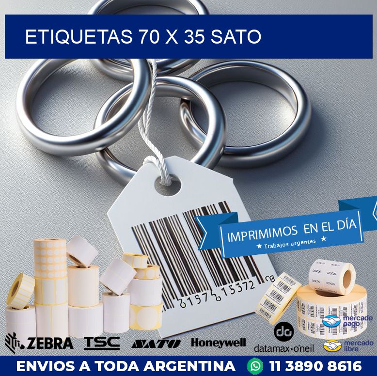 ETIQUETAS 70 x 35 SATO