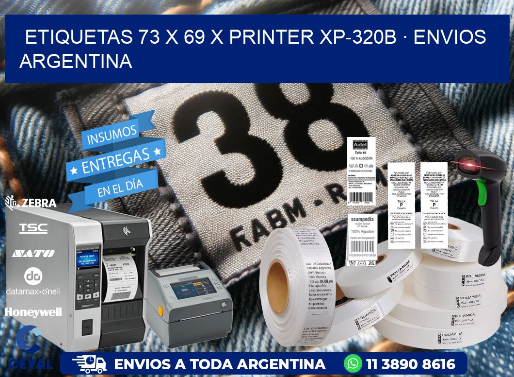 ETIQUETAS 73 x 69 X PRINTER XP-320B · ENVIOS ARGENTINA