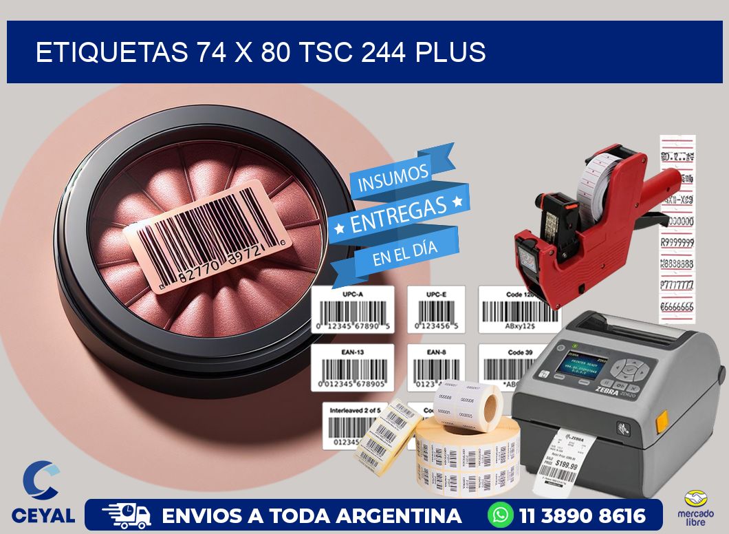 ETIQUETAS 74 x 80 TSC 244 PLUS