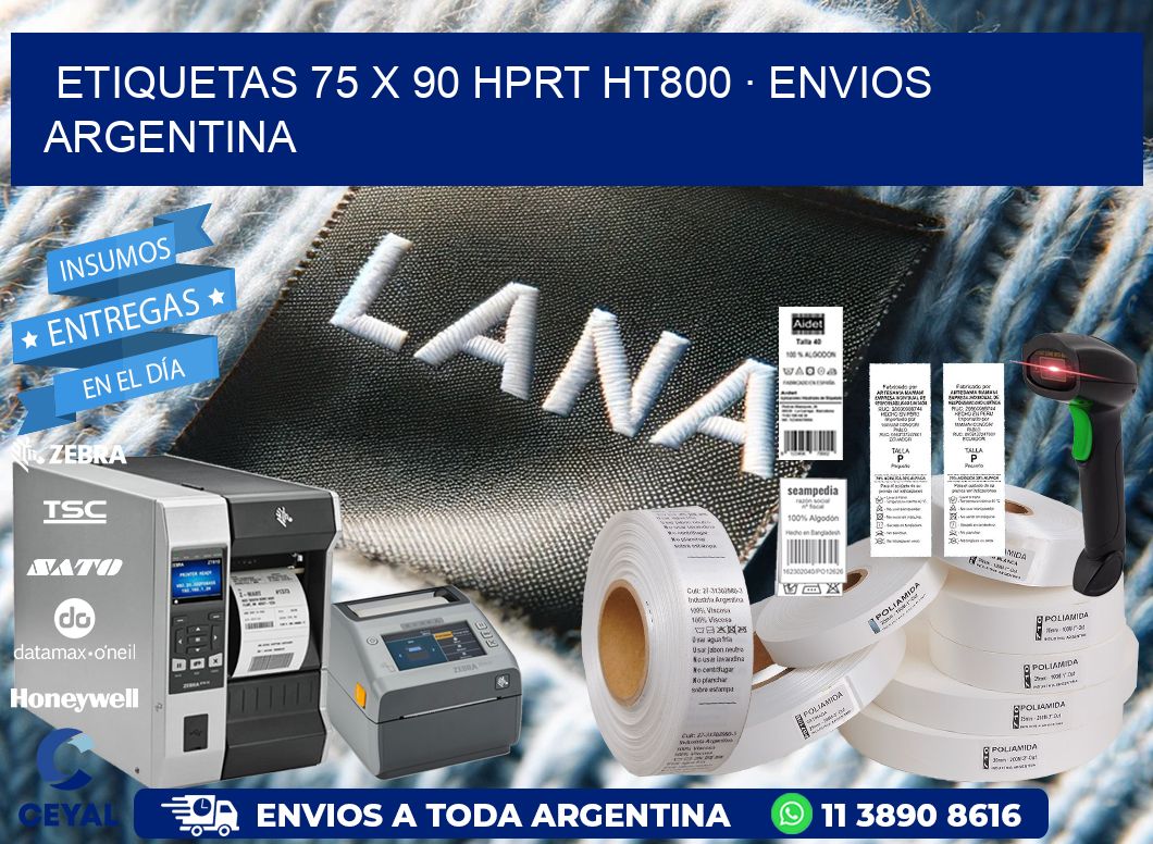 ETIQUETAS 75 x 90 HPRT HT800 · ENVIOS ARGENTINA