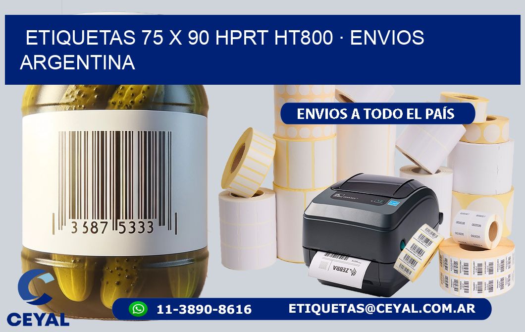 ETIQUETAS 75 x 90 HPRT HT800 · ENVIOS ARGENTINA