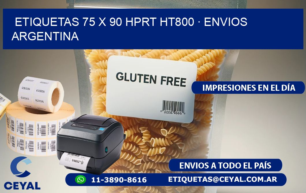 ETIQUETAS 75 x 90 HPRT HT800 · ENVIOS ARGENTINA