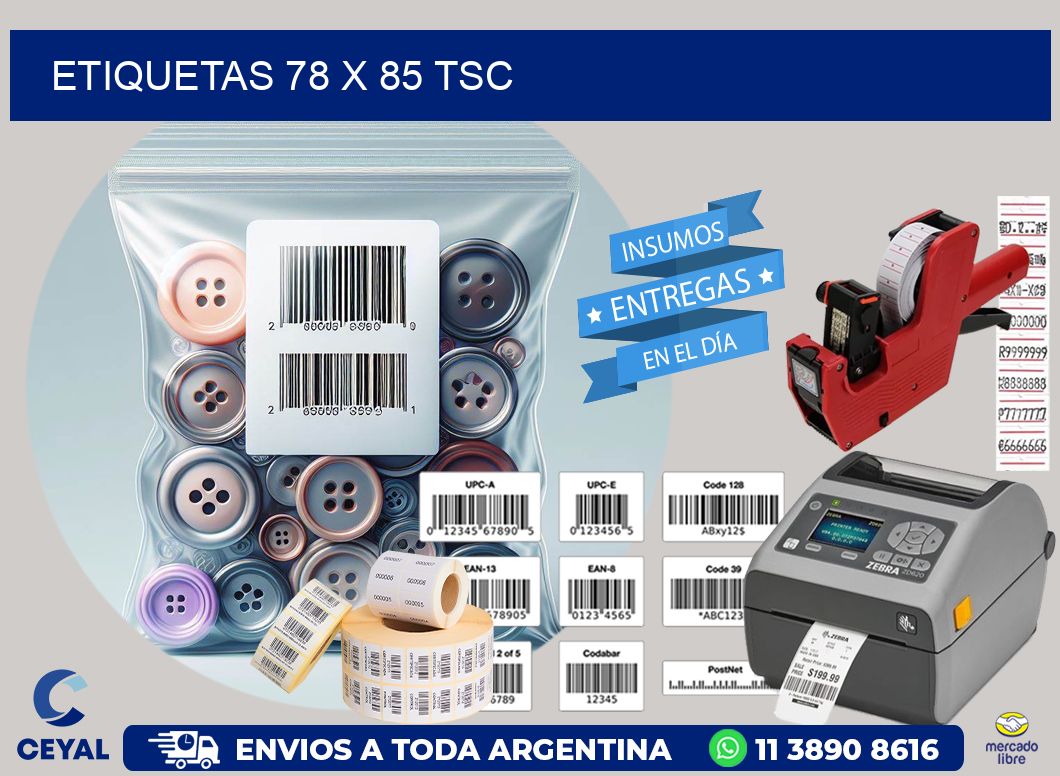 ETIQUETAS 78 x 85 TSC