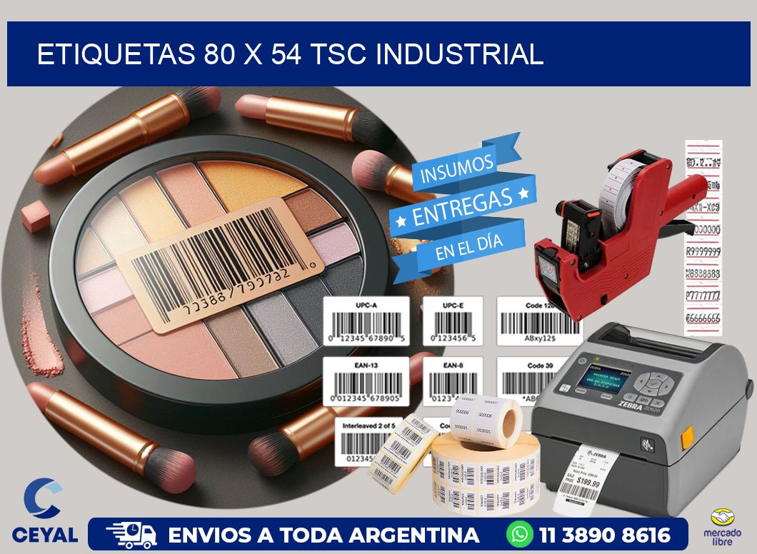 ETIQUETAS 80 x 54 TSC INDUSTRIAL