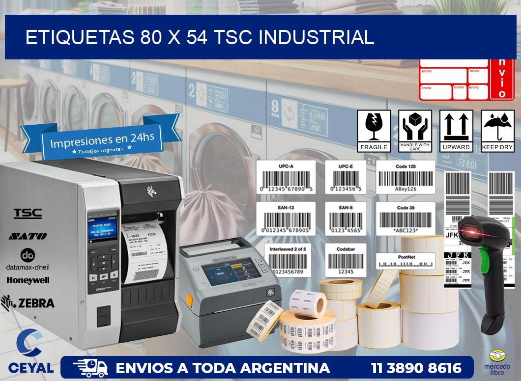 ETIQUETAS 80 x 54 TSC INDUSTRIAL