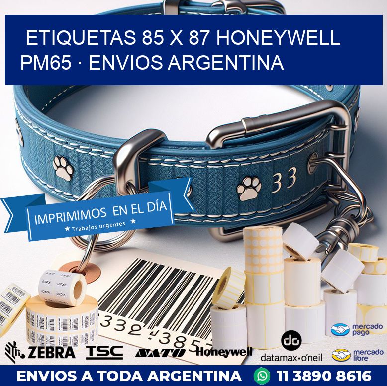 ETIQUETAS 85 x 87 HONEYWELL PM65 · ENVIOS ARGENTINA