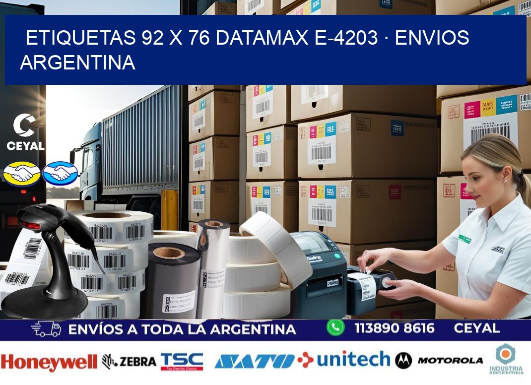 ETIQUETAS 92 x 76 DATAMAX E-4203 · ENVIOS ARGENTINA