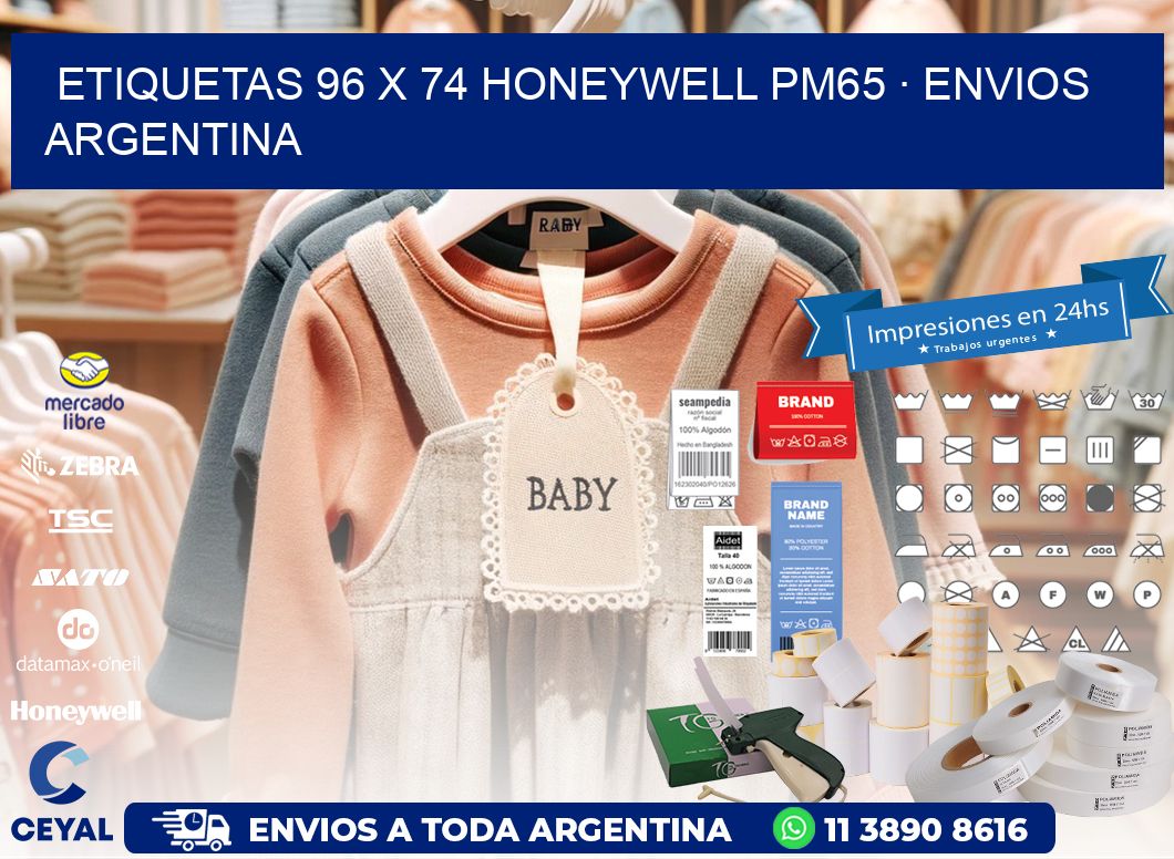 ETIQUETAS 96 x 74 HONEYWELL PM65 · ENVIOS ARGENTINA