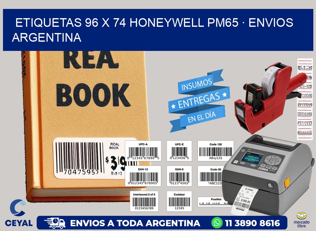 ETIQUETAS 96 x 74 HONEYWELL PM65 · ENVIOS ARGENTINA