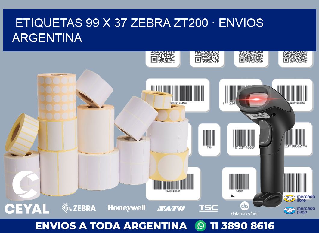 ETIQUETAS 99 x 37 ZEBRA ZT200 · ENVIOS ARGENTINA