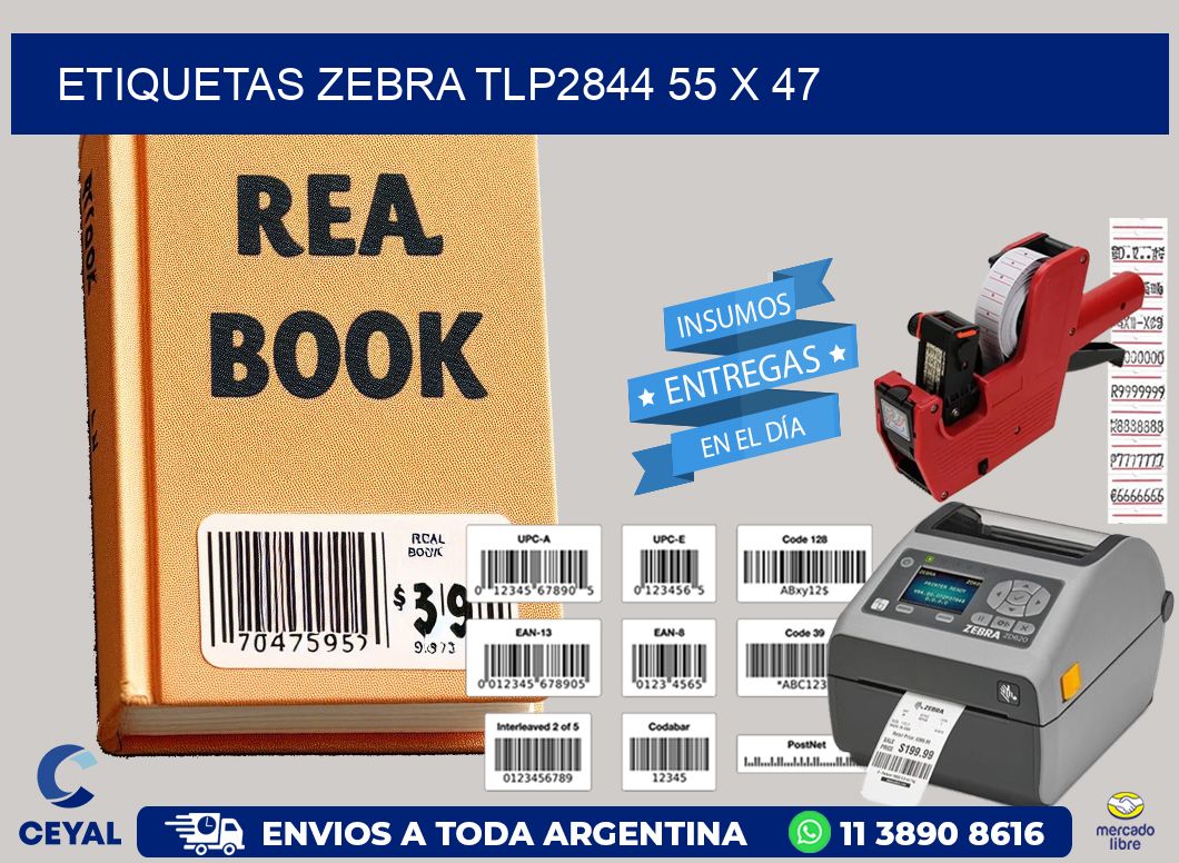 ETIQUETAS Zebra TLP2844 55 x 47