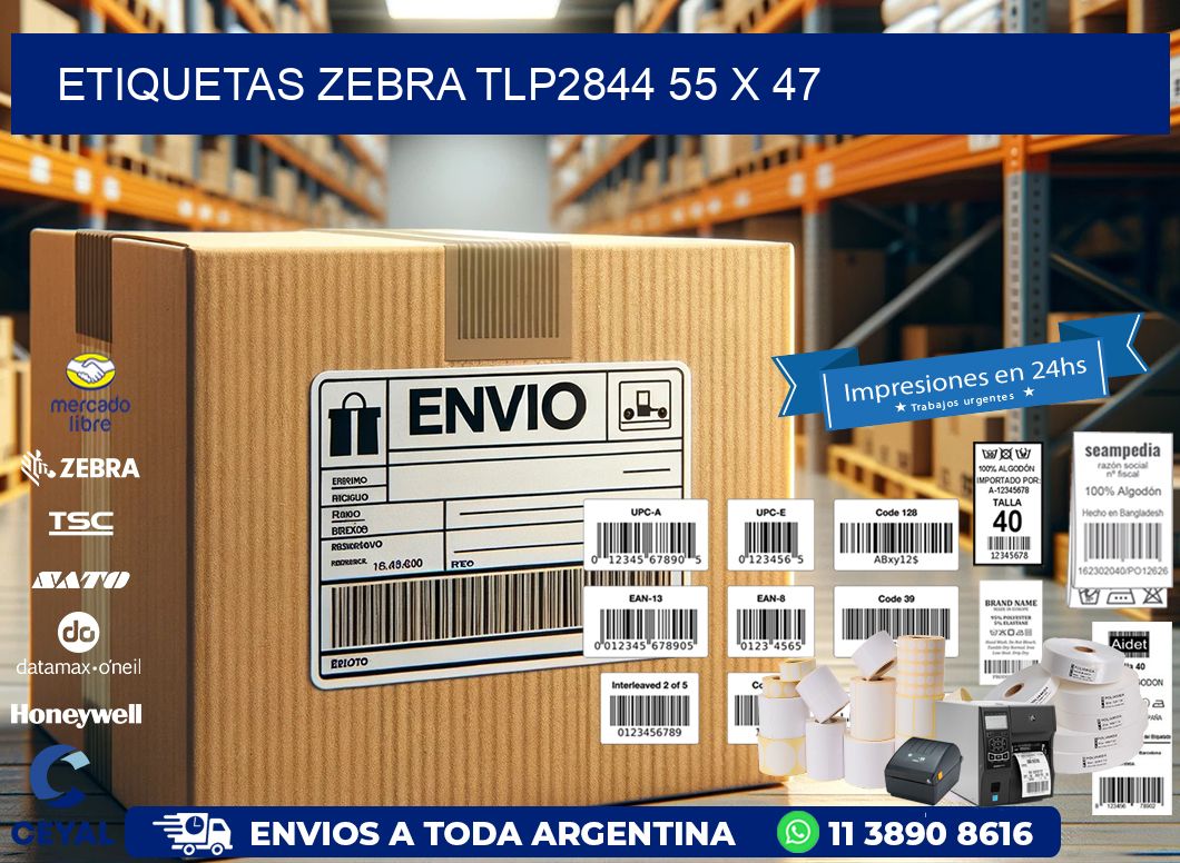ETIQUETAS Zebra TLP2844 55 x 47