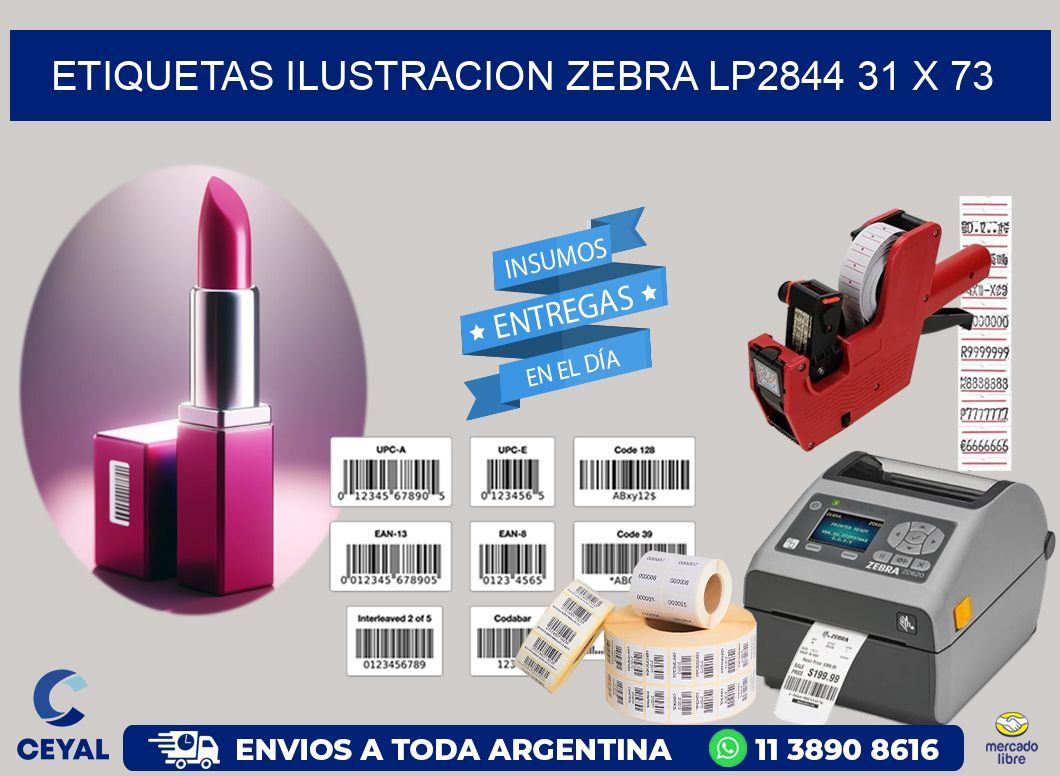 ETIQUETAS ILUSTRACION ZEBRA LP2844 31 x 73