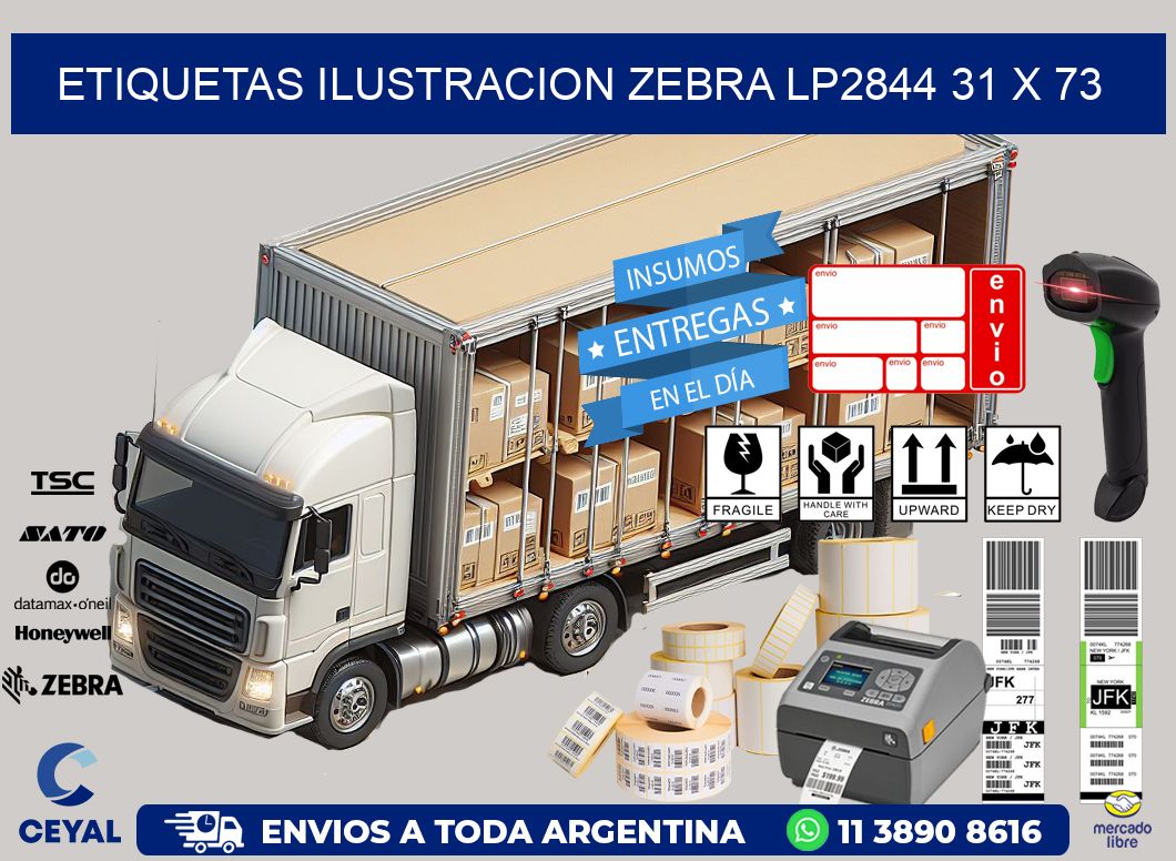 ETIQUETAS ILUSTRACION ZEBRA LP2844 31 x 73