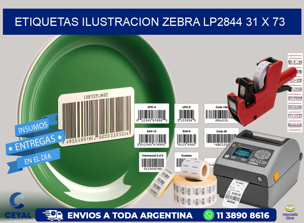 ETIQUETAS ILUSTRACION ZEBRA LP2844 31 x 73