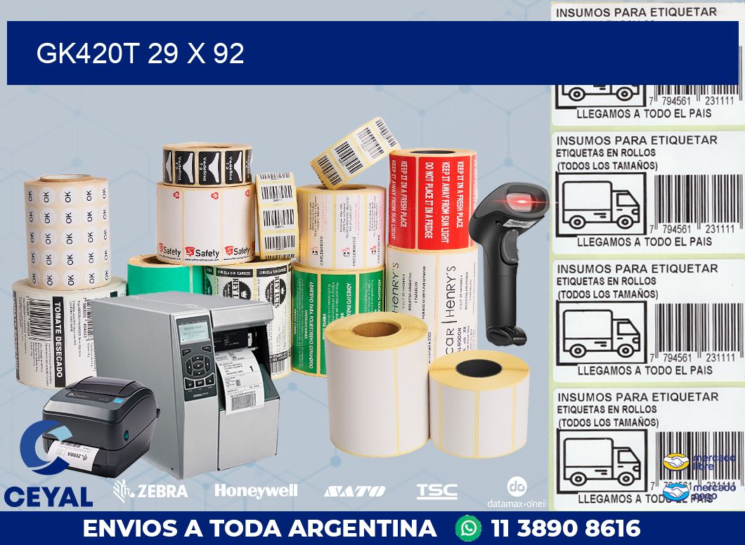 GK420T 29 x 92