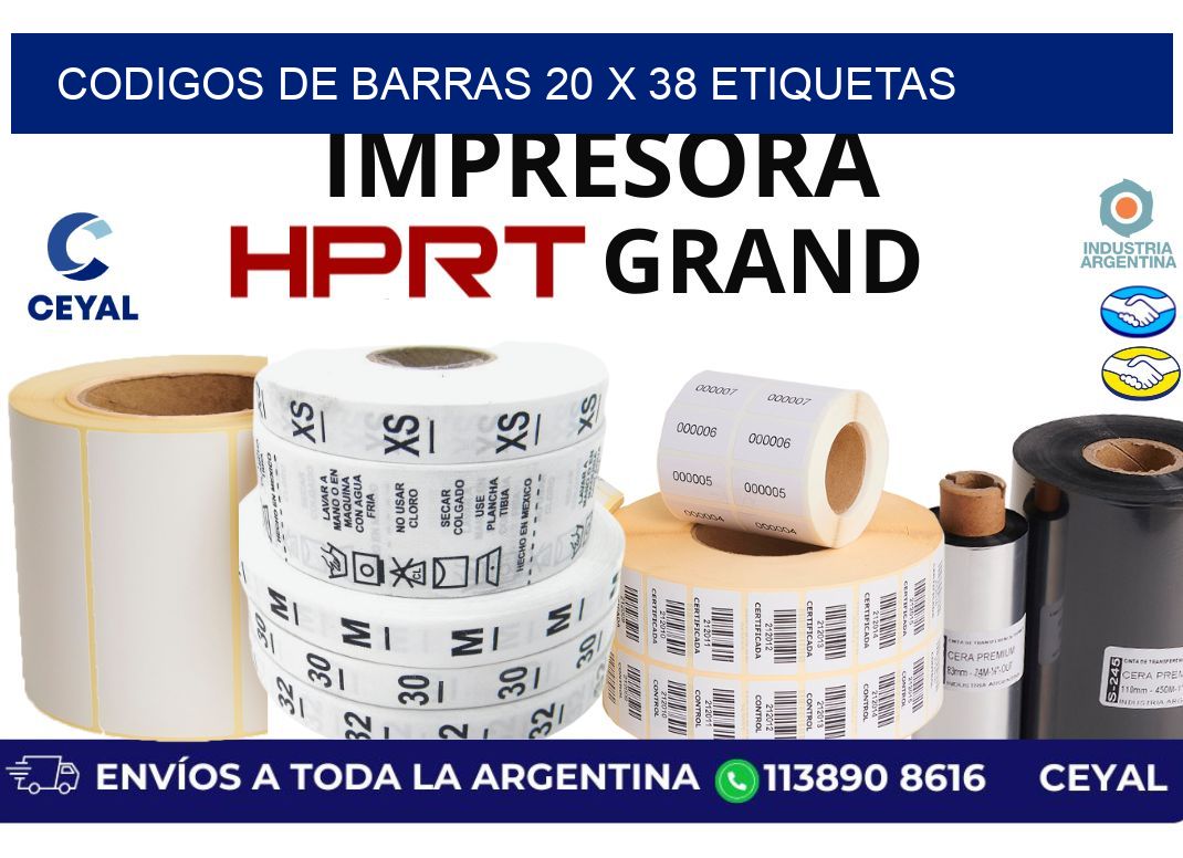 codigos de barras 20 x 38 etiquetas