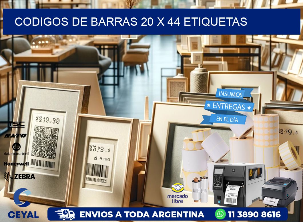 codigos de barras 20 x 44 etiquetas