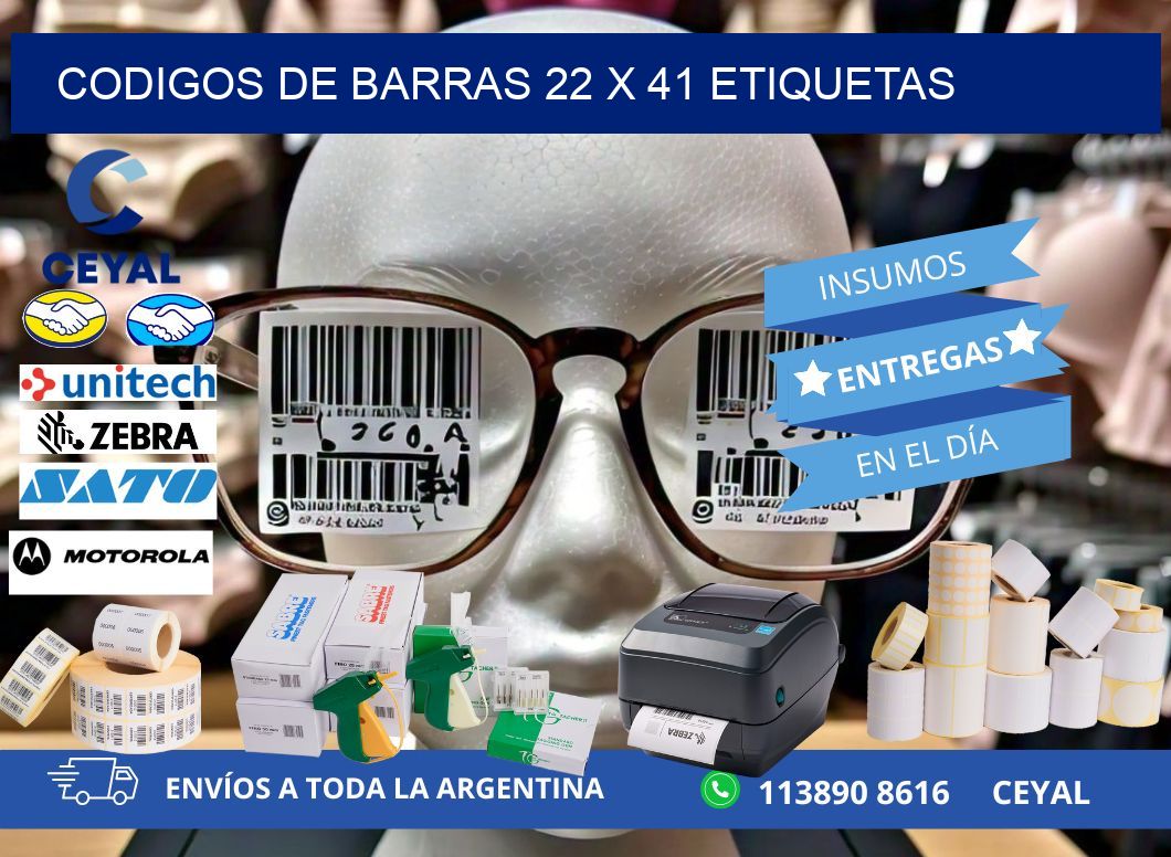 codigos de barras 22 x 41 etiquetas