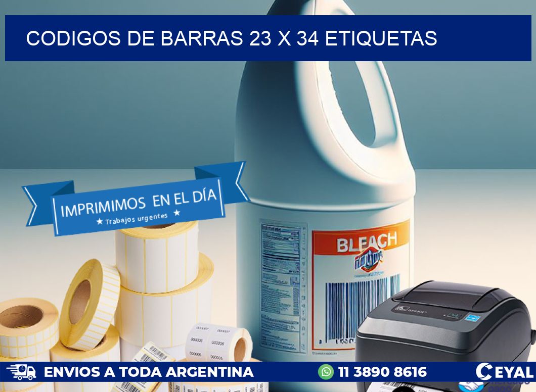 codigos de barras 23 x 34 etiquetas