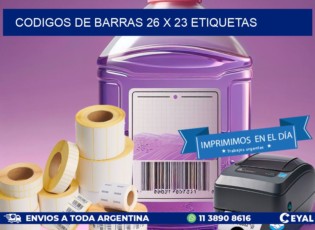 codigos de barras 26 x 23 etiquetas