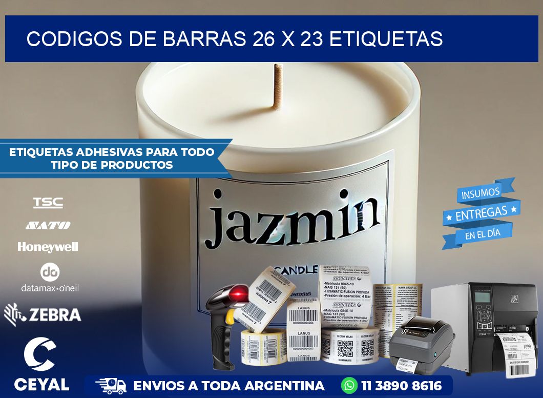 codigos de barras 26 x 23 etiquetas