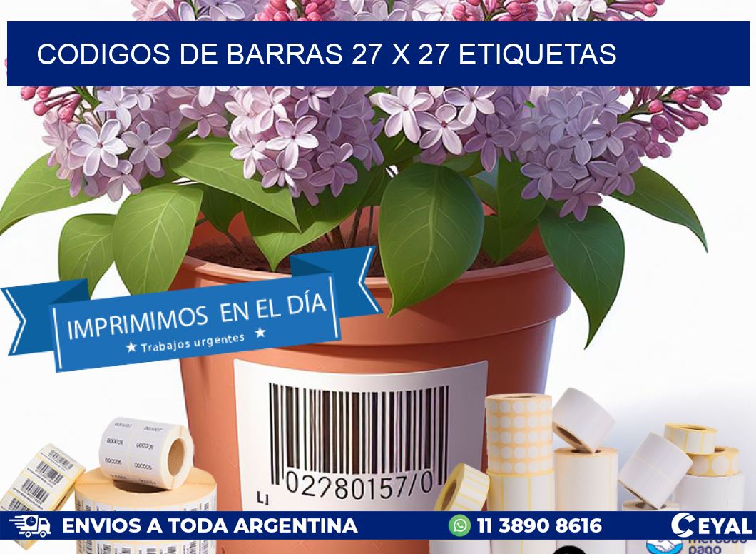 codigos de barras 27 x 27 etiquetas