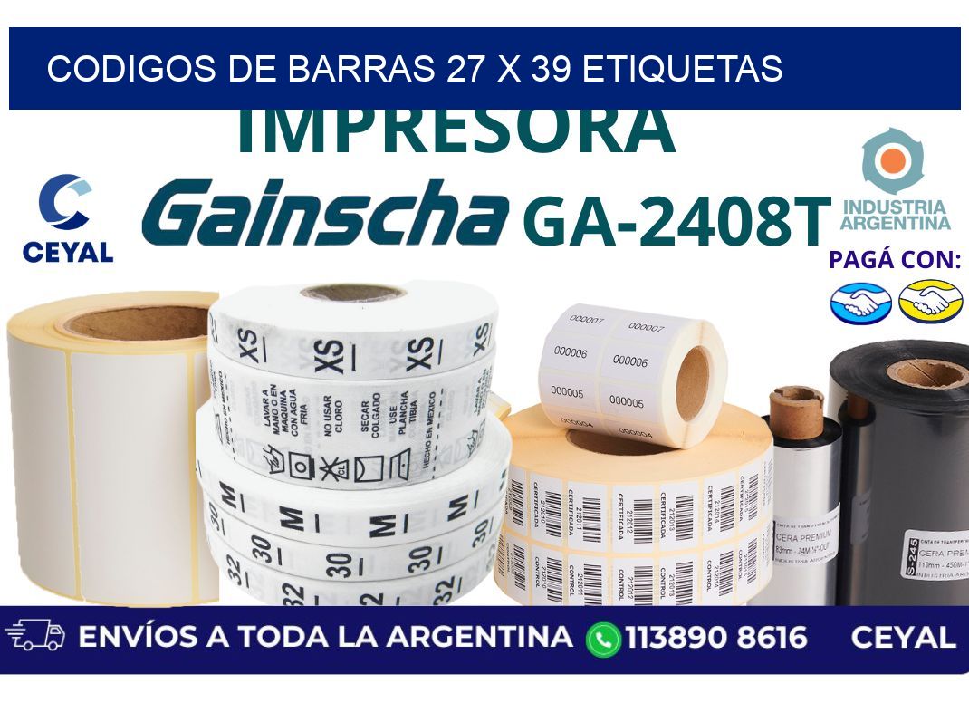 codigos de barras 27 x 39 etiquetas