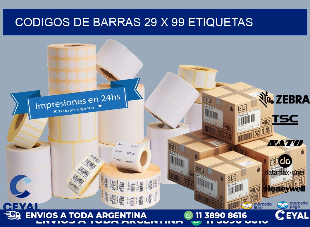 codigos de barras 29 x 99 etiquetas