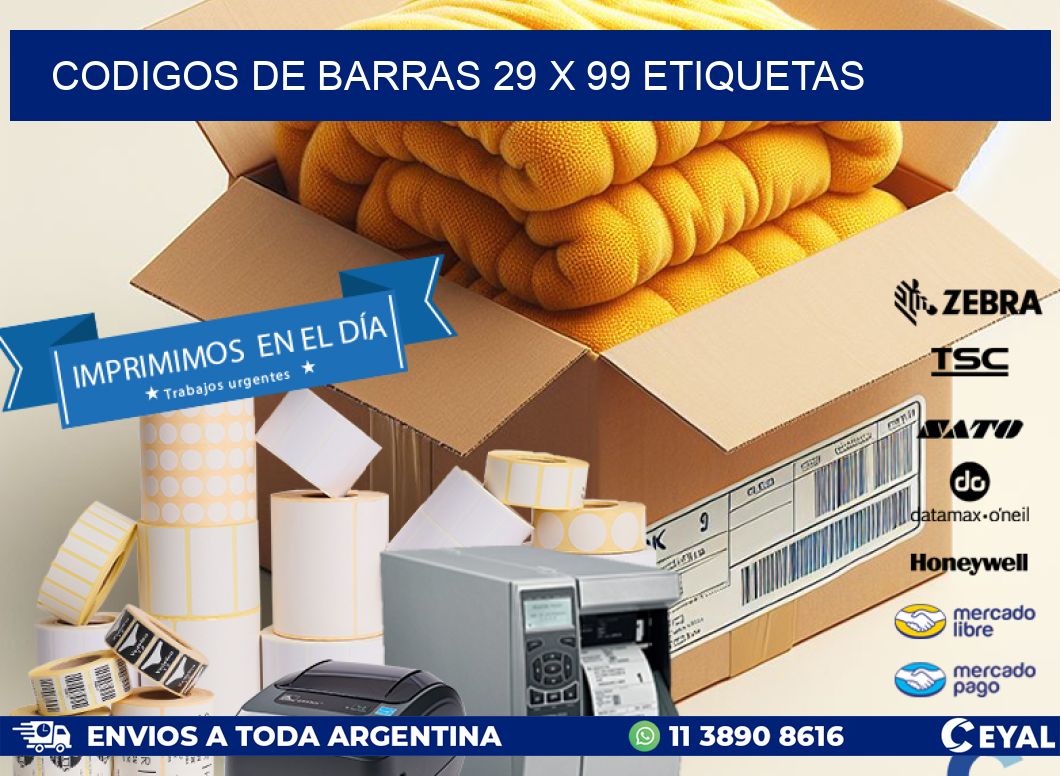 codigos de barras 29 x 99 etiquetas