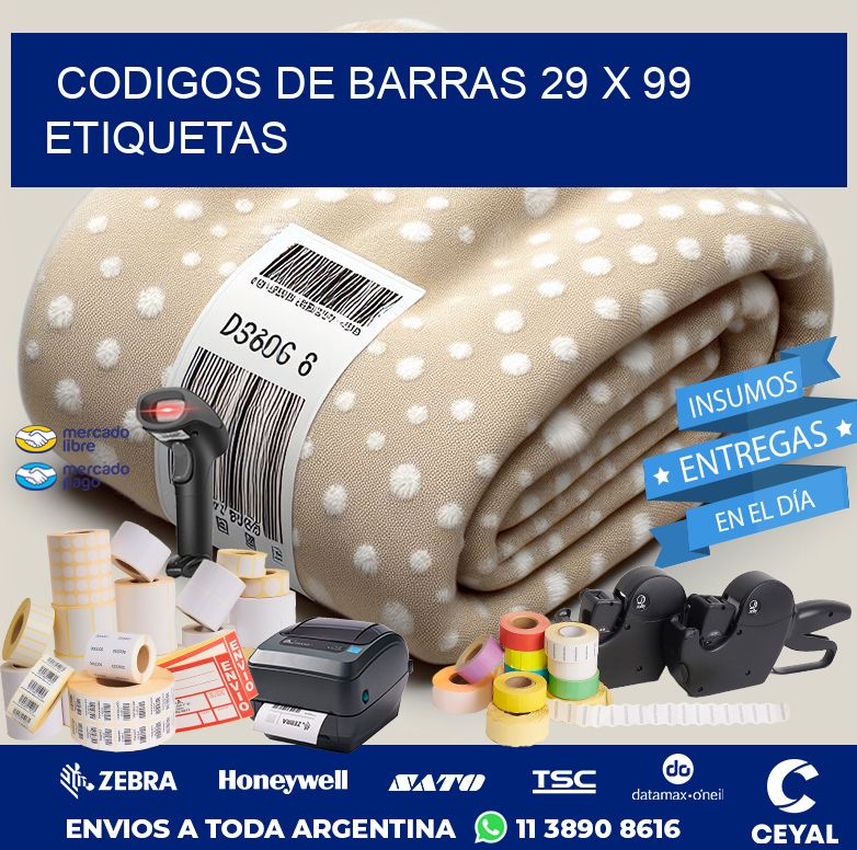 codigos de barras 29 x 99 etiquetas