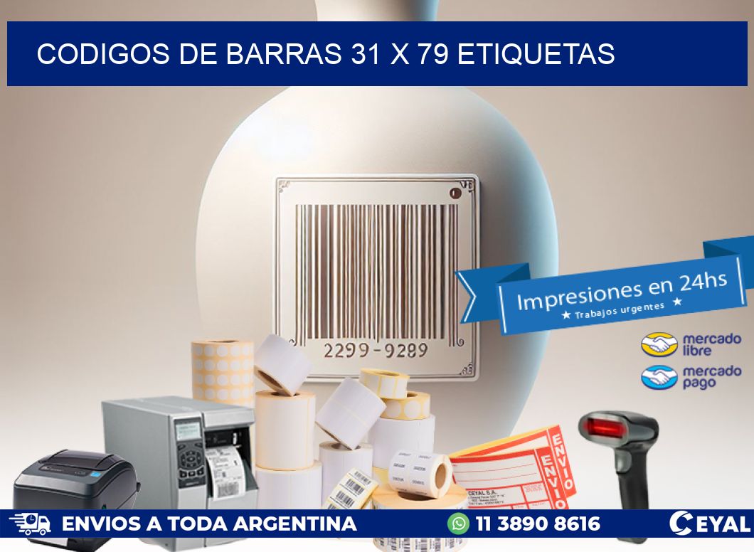codigos de barras 31 x 79 etiquetas