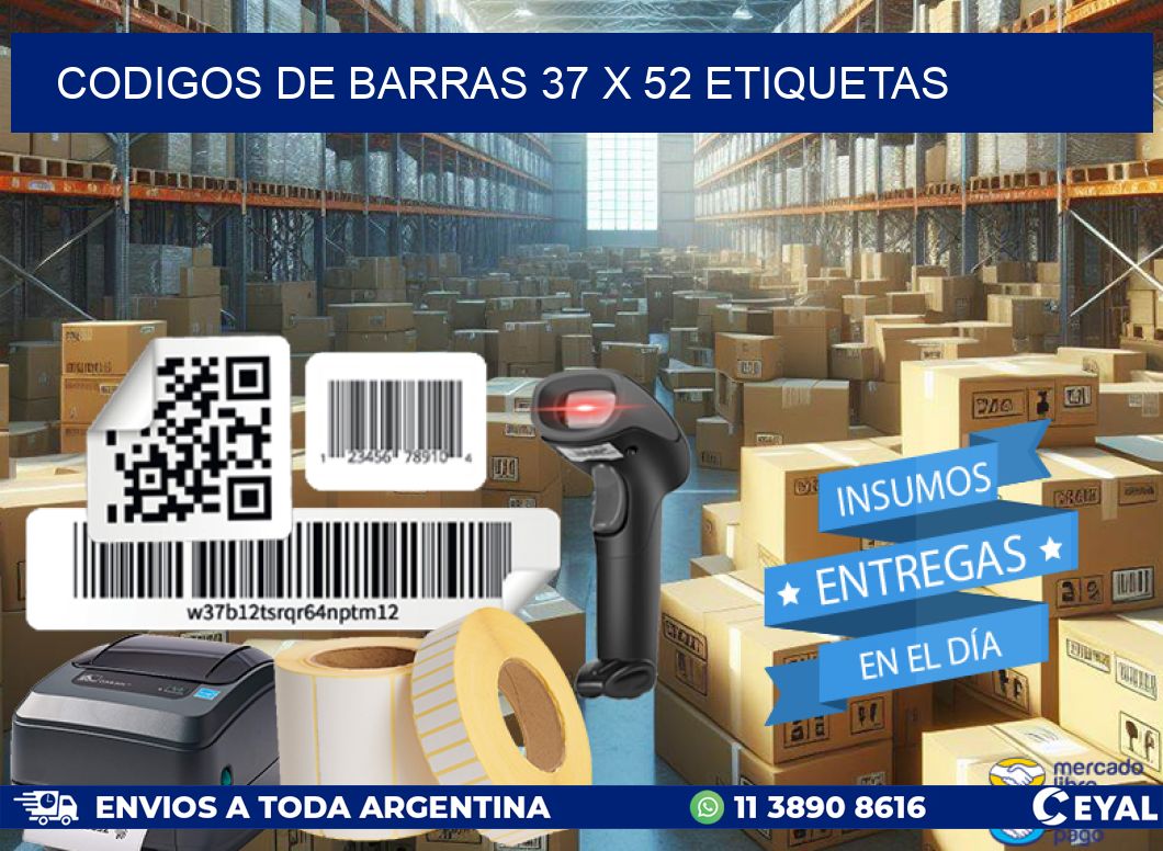 codigos de barras 37 x 52 etiquetas