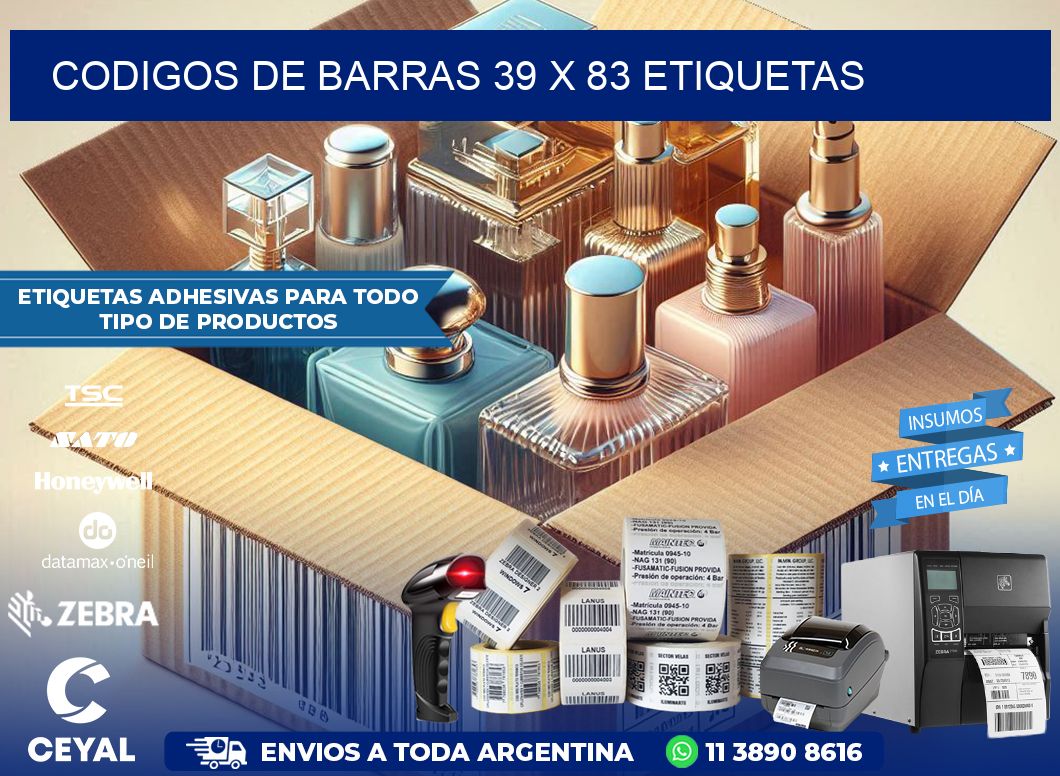 codigos de barras 39 x 83 etiquetas