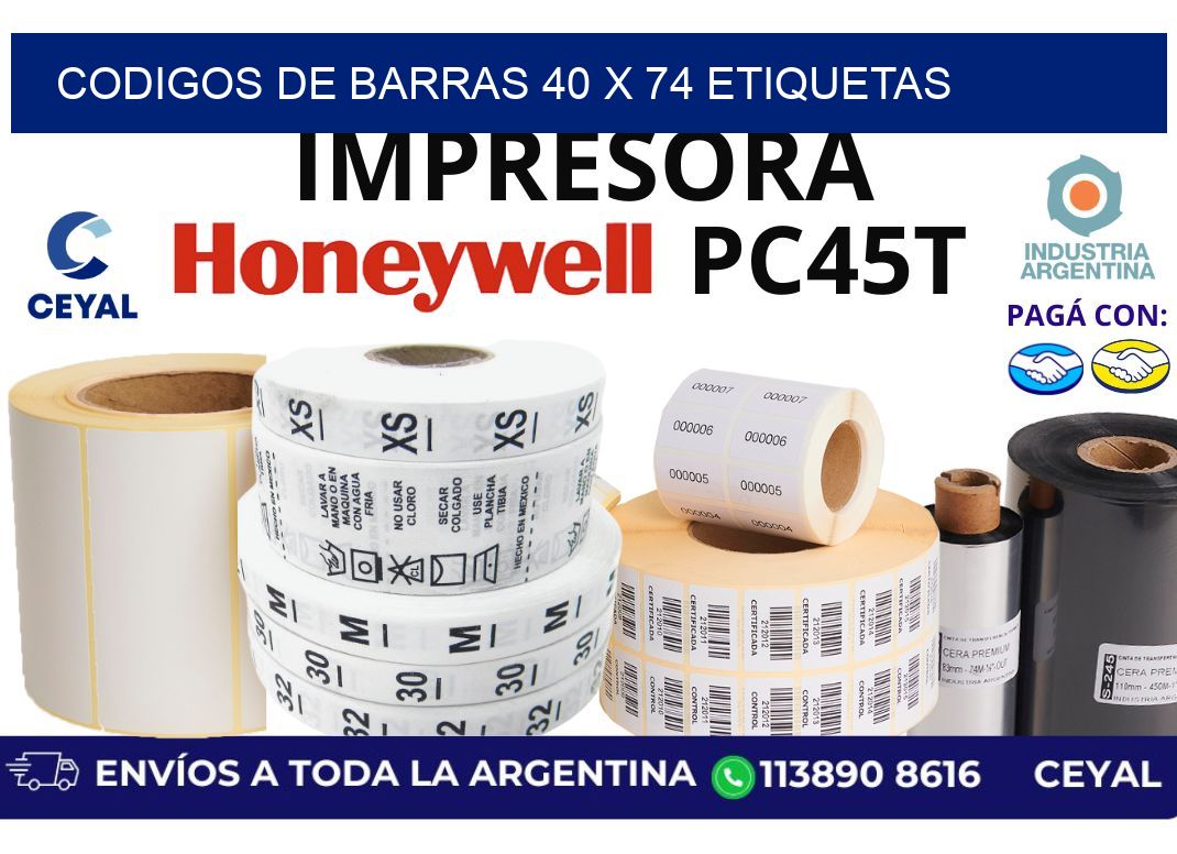 codigos de barras 40 x 74 etiquetas