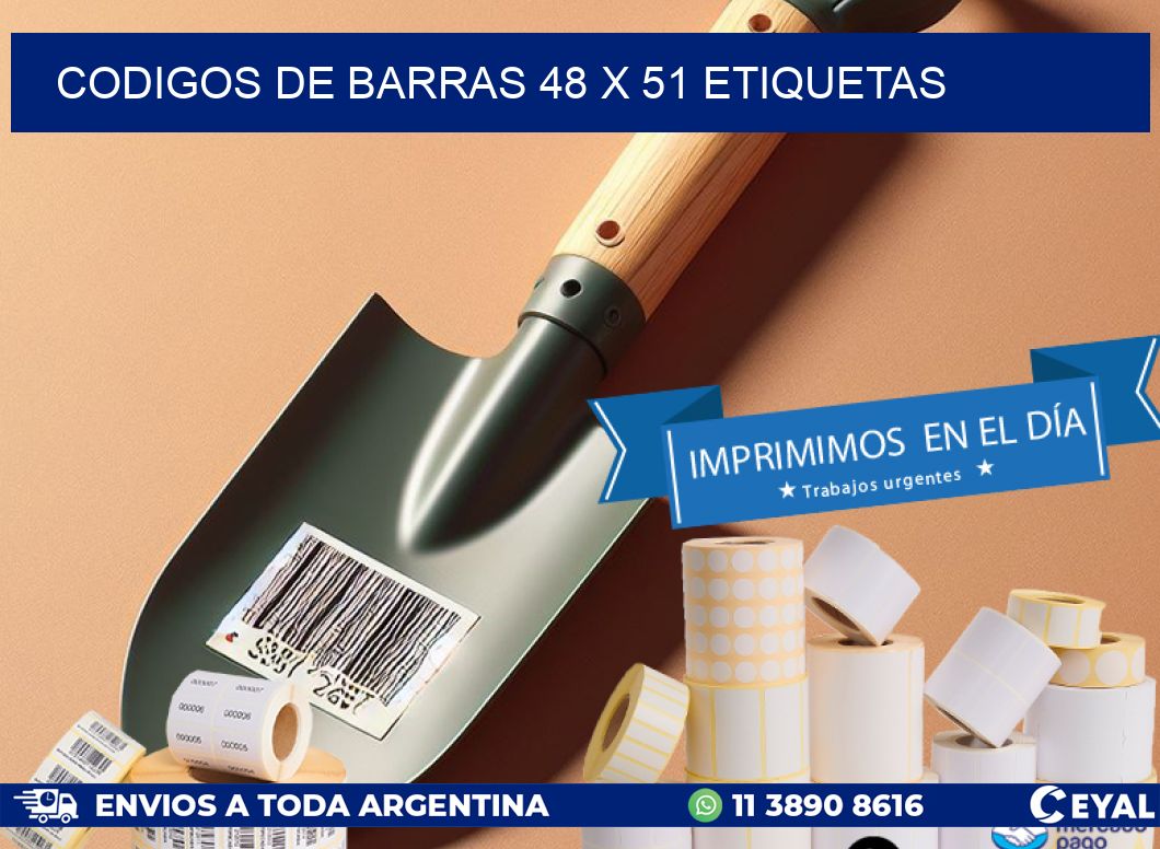 codigos de barras 48 x 51 etiquetas