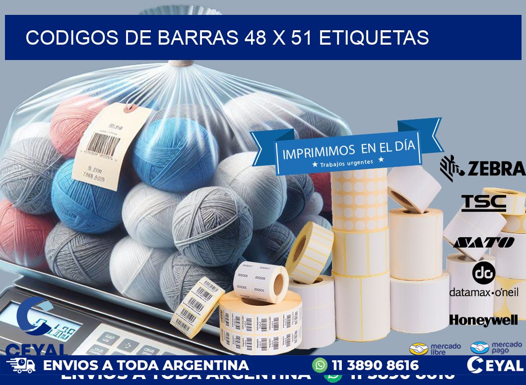 codigos de barras 48 x 51 etiquetas