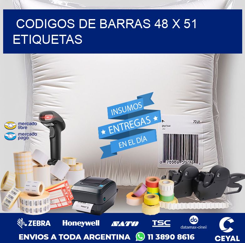 codigos de barras 48 x 51 etiquetas