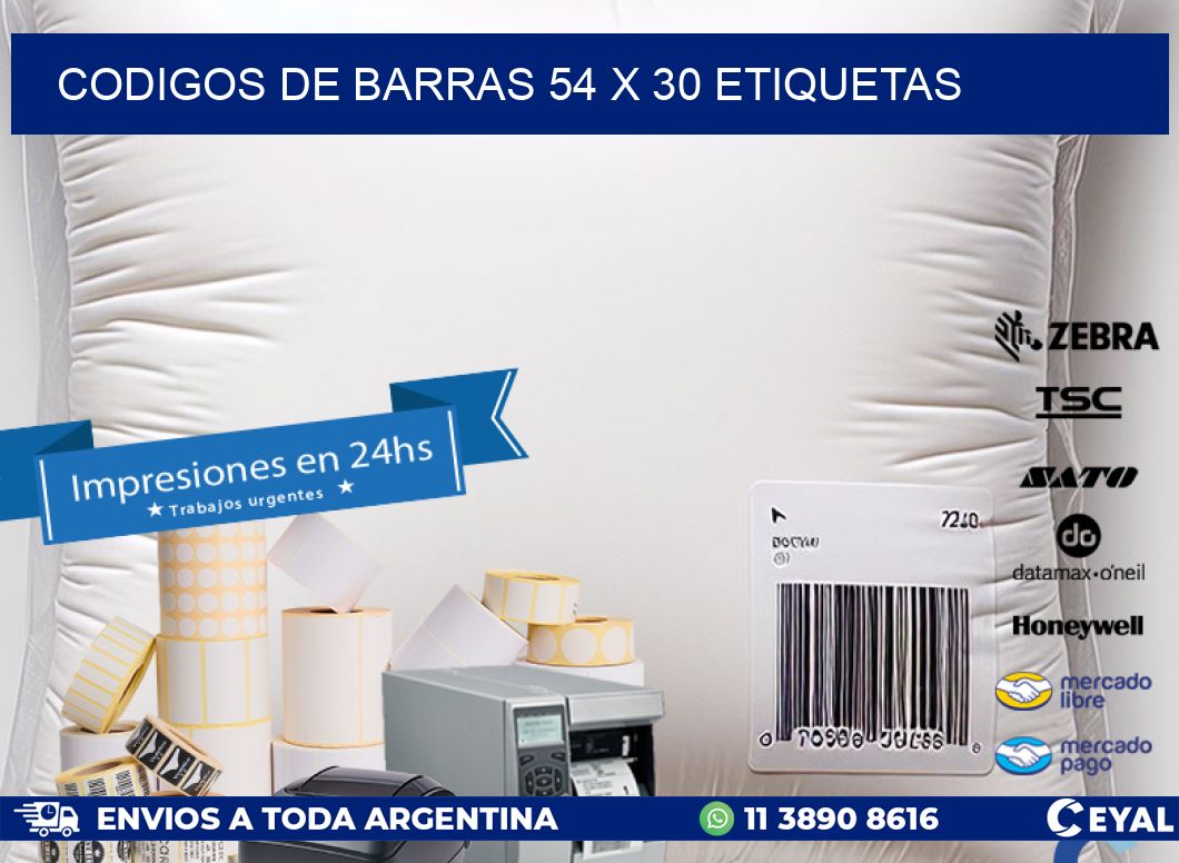 codigos de barras 54 x 30 etiquetas