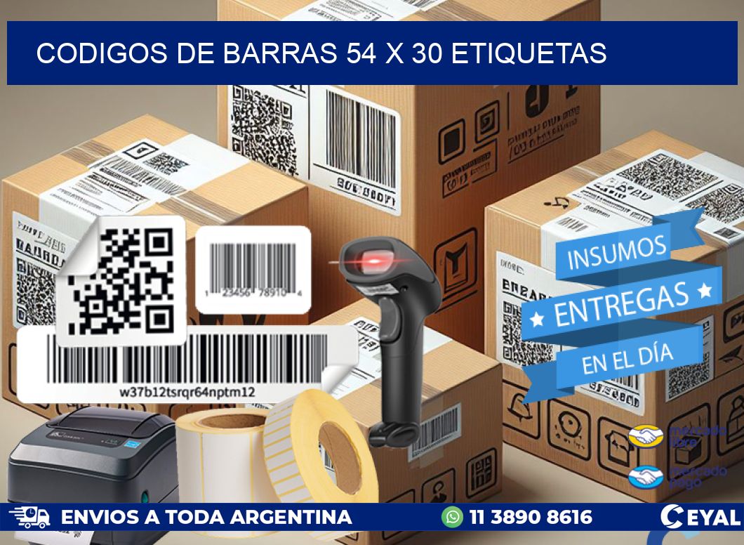 codigos de barras 54 x 30 etiquetas
