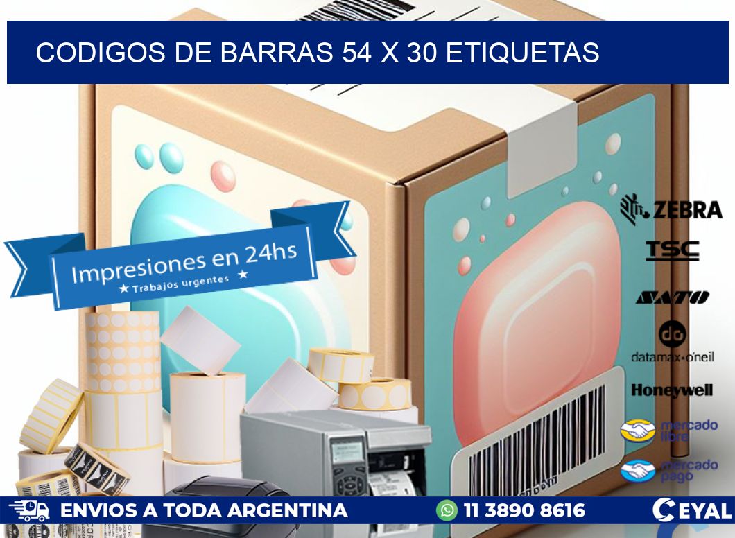 codigos de barras 54 x 30 etiquetas
