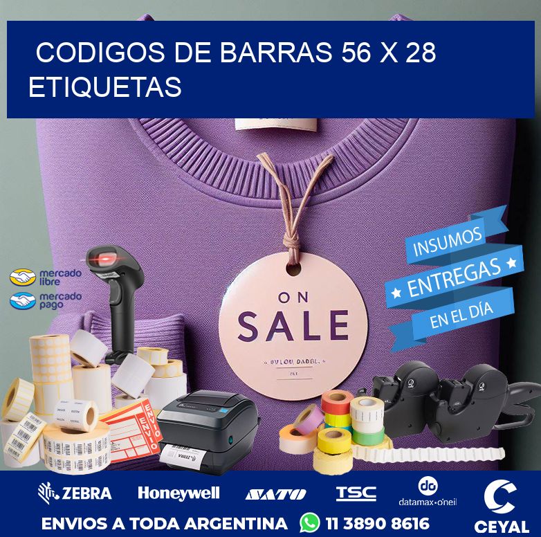 codigos de barras 56 x 28 etiquetas