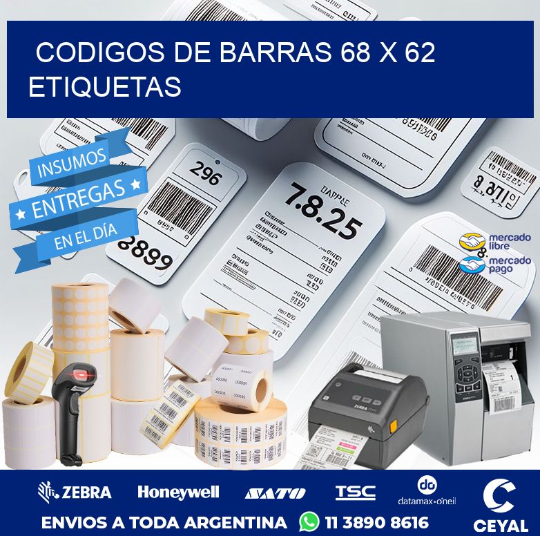 codigos de barras 68 x 62 etiquetas
