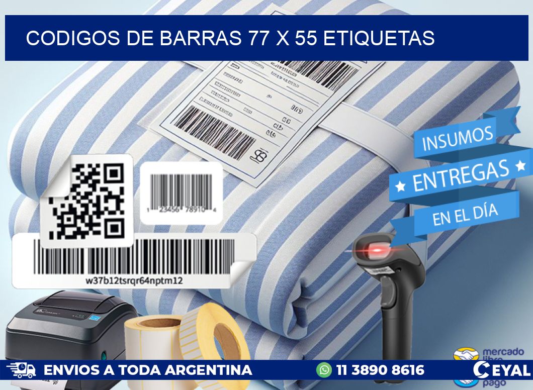 codigos de barras 77 x 55 etiquetas