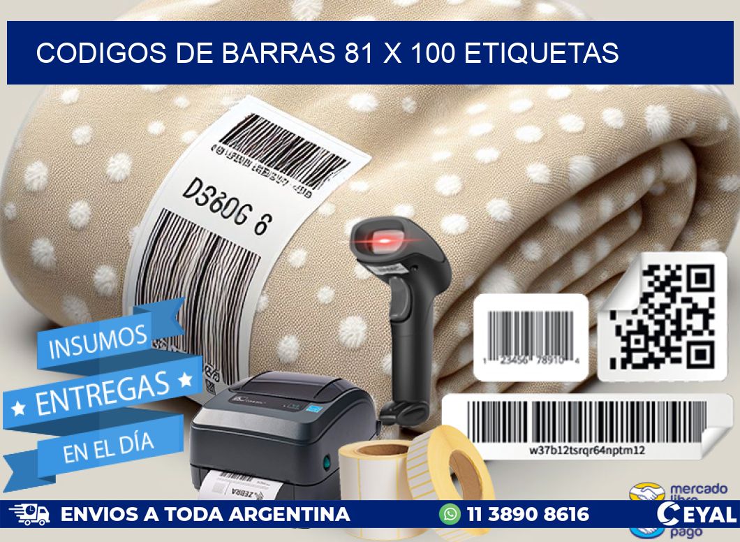codigos de barras 81 x 100 etiquetas