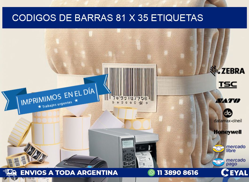 codigos de barras 81 x 35 etiquetas