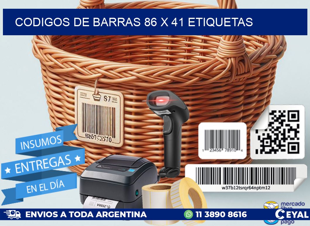 codigos de barras 86 x 41 etiquetas