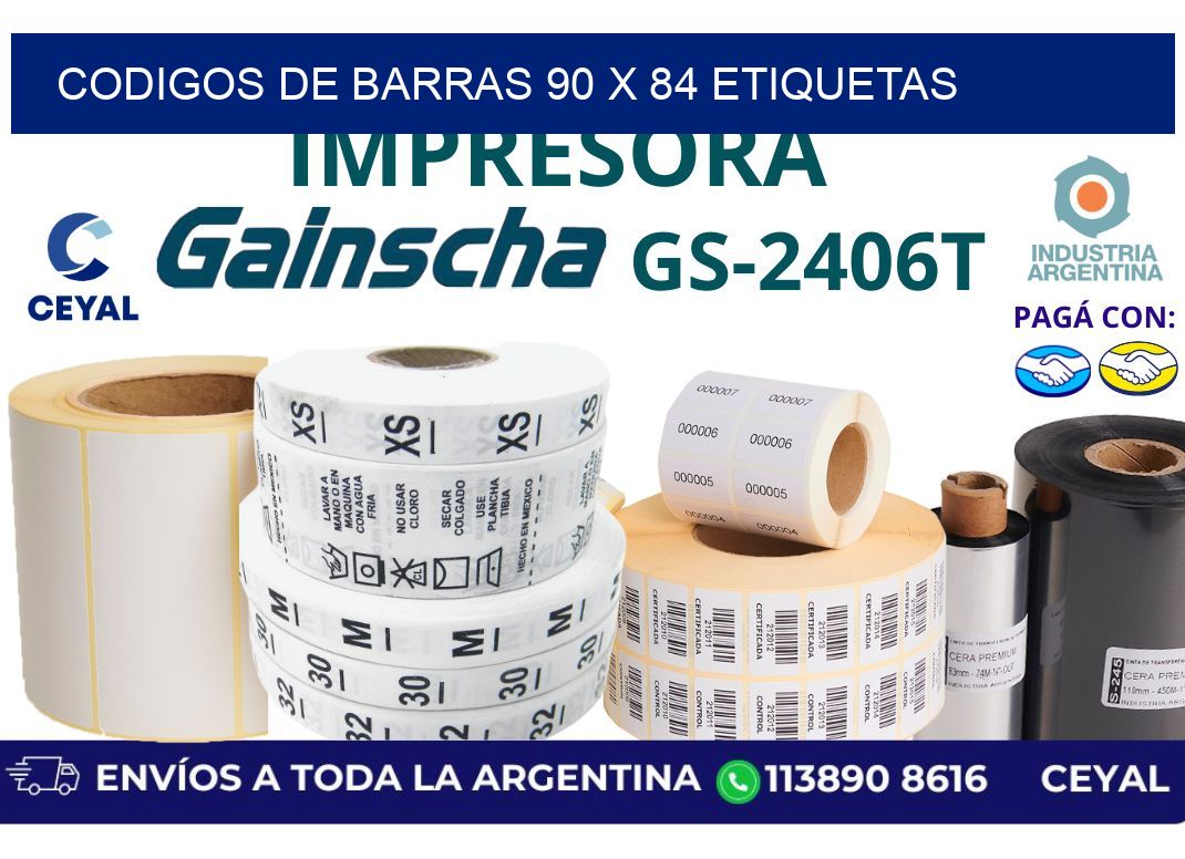 codigos de barras 90 x 84 etiquetas